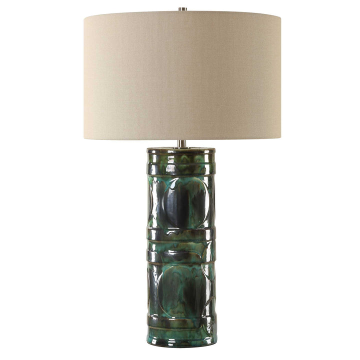 American Home Furniture Uttermost Loch Green Glaze Table Lamp