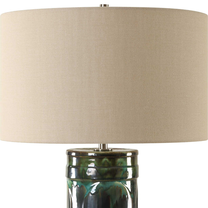 American Home Furniture Uttermost Loch Green Glaze Table Lamp