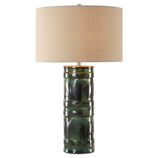 American Home Furniture Uttermost Loch Green Glaze Table Lamp