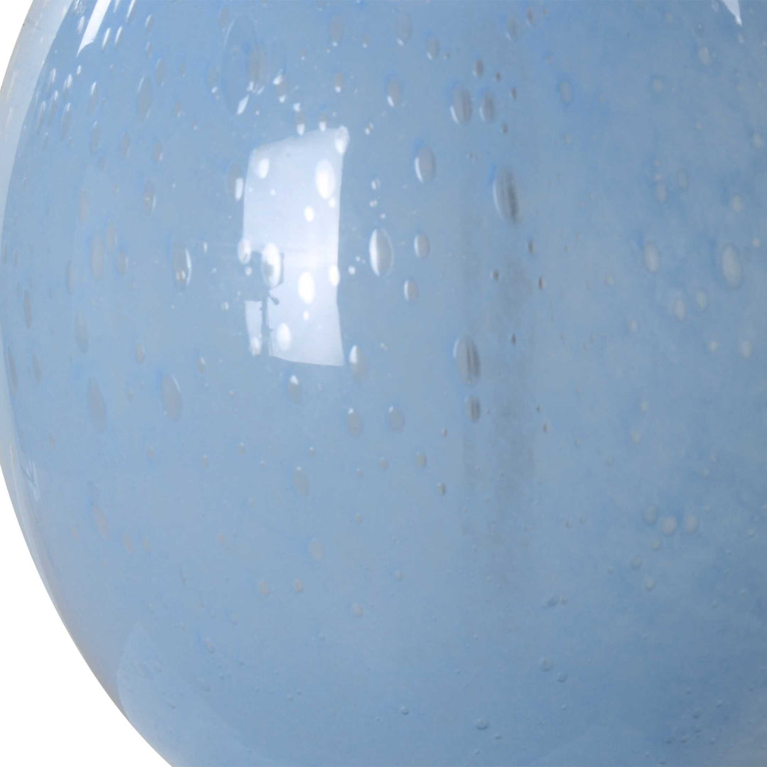 American Home Furniture Uttermost Clear Sky Blue Glass Table Lamp