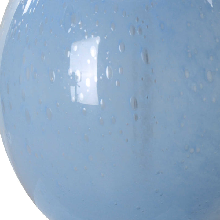 American Home Furniture Uttermost Clear Sky Blue Glass Table Lamp