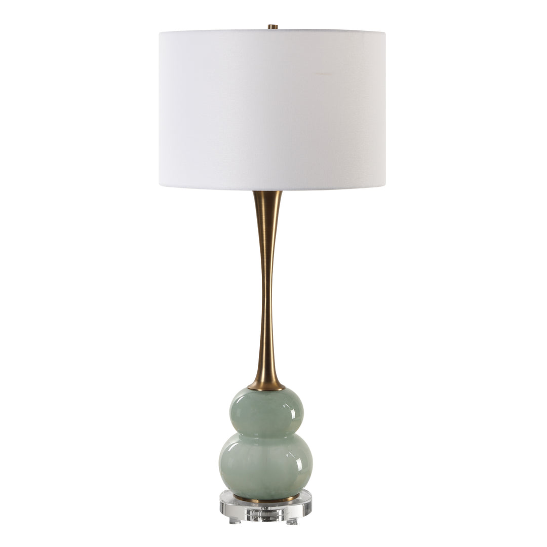 American Home Furniture | Uttermost - Sanctuary Green Gray Table Lamp