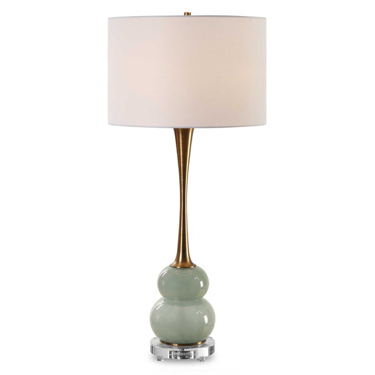 American Home Furniture Uttermost Sanctuary Green Gray Table Lamp
