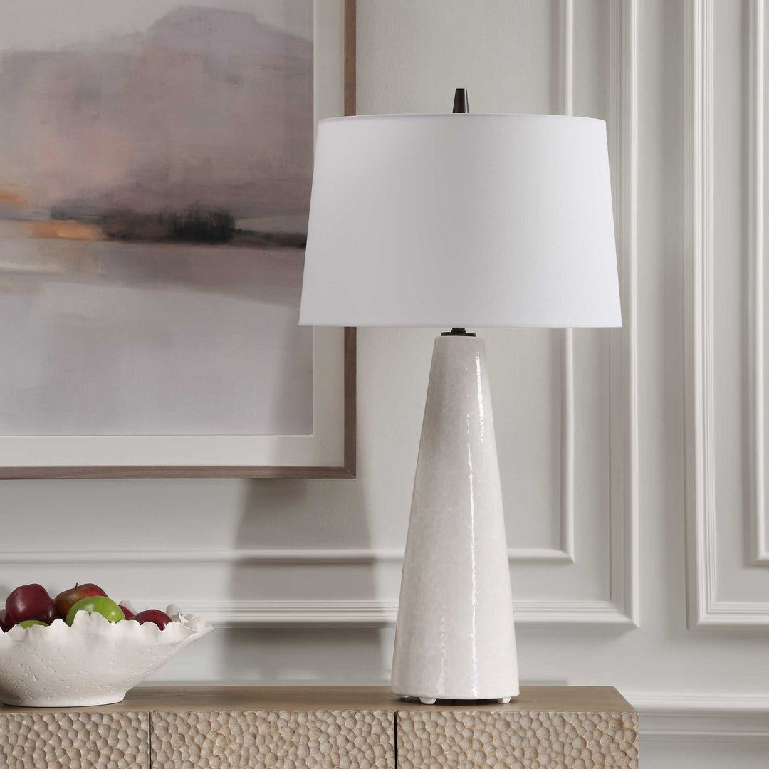 American Home Furniture Uttermost Loire Ivory Glaze Table Lamp