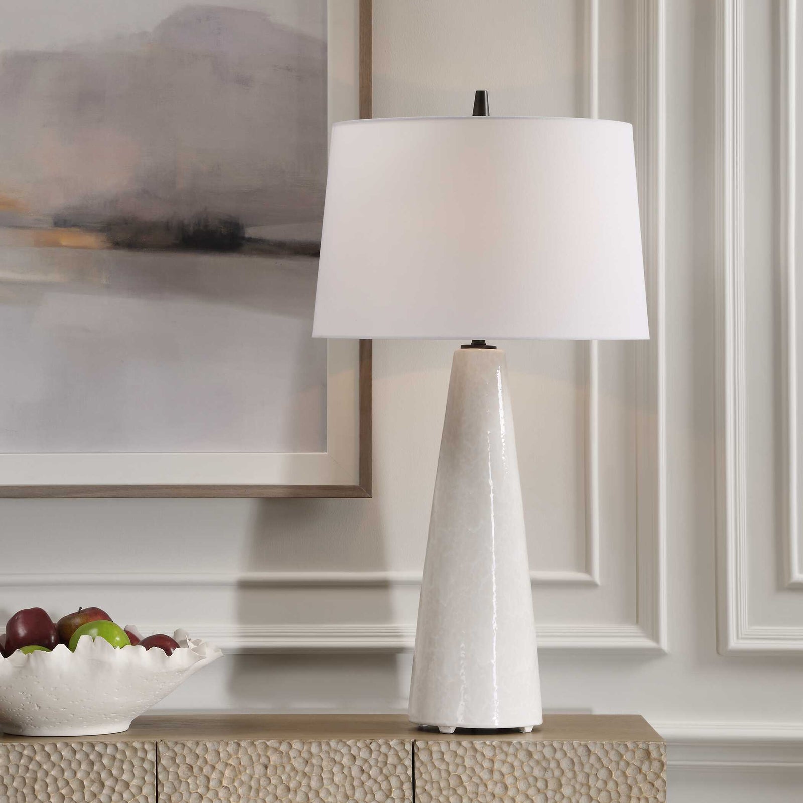 American Home Furniture Uttermost Loire Ivory Glaze Table Lamp