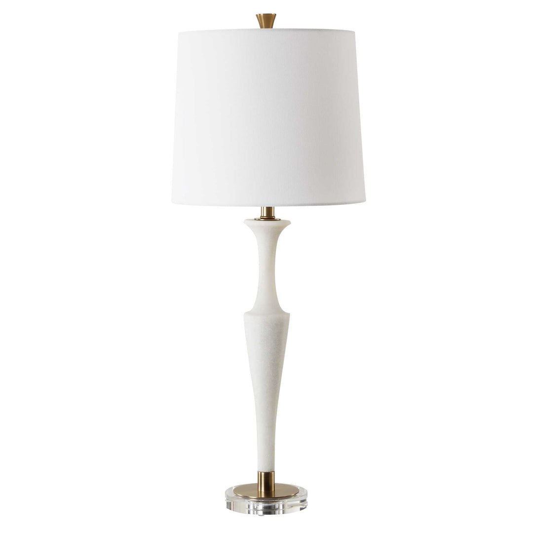American Home Furniture Uttermost Colette White Stone Table Lamp