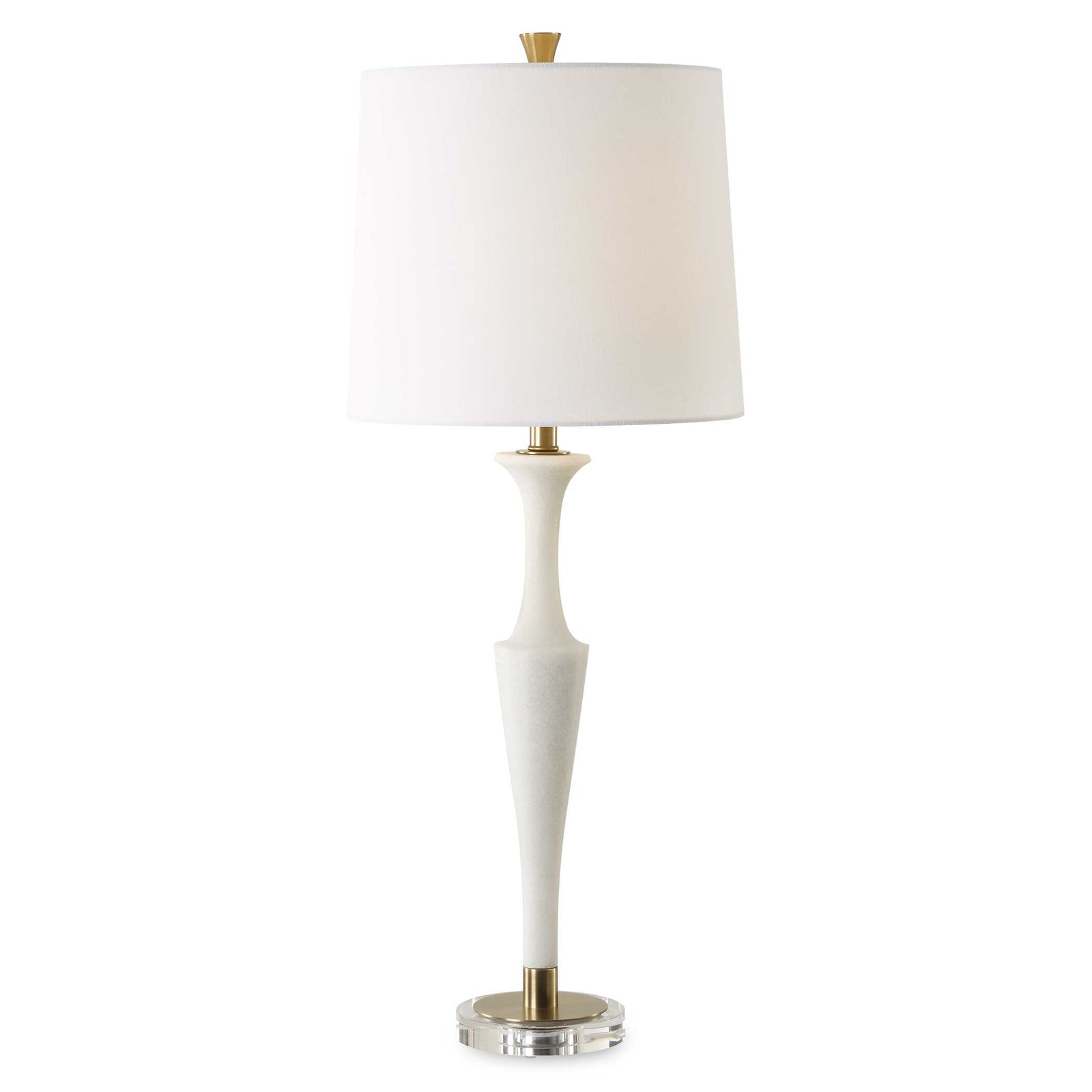 American Home Furniture Uttermost Colette White Stone Table Lamp