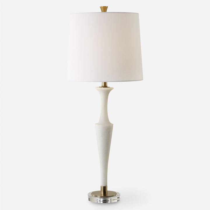 American Home Furniture | Uttermost - Colette White Stone Table Lamp