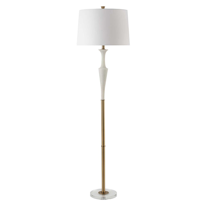 American Home Furniture Uttermost Colette White Stone Floor Lamp