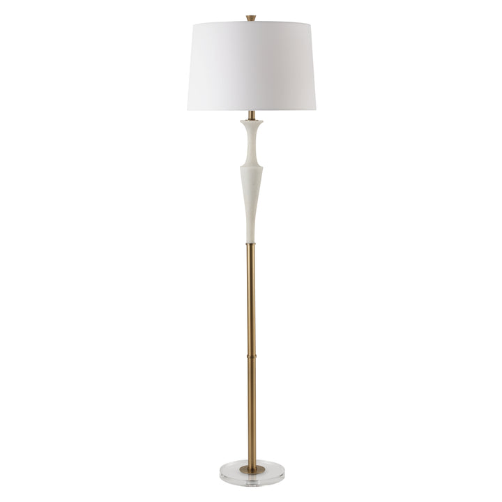 American Home Furniture | Uttermost - Colette White Stone Floor Lamp