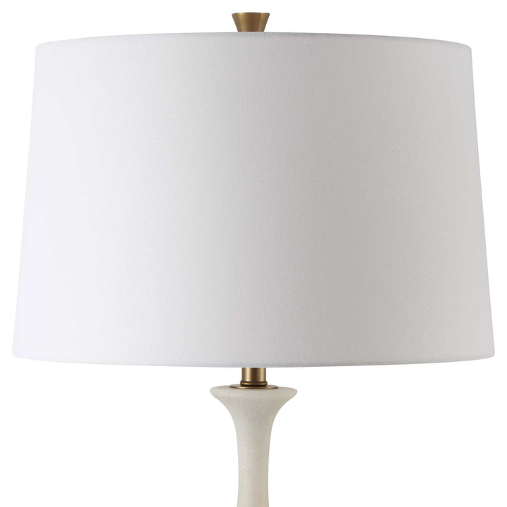 American Home Furniture Uttermost Colette White Stone Floor Lamp