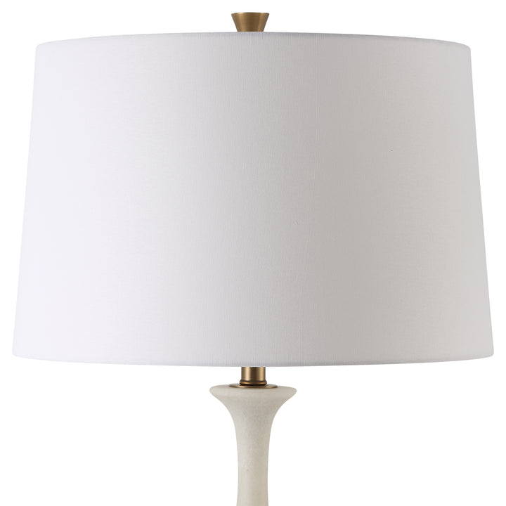 American Home Furniture | Uttermost - Colette White Stone Floor Lamp