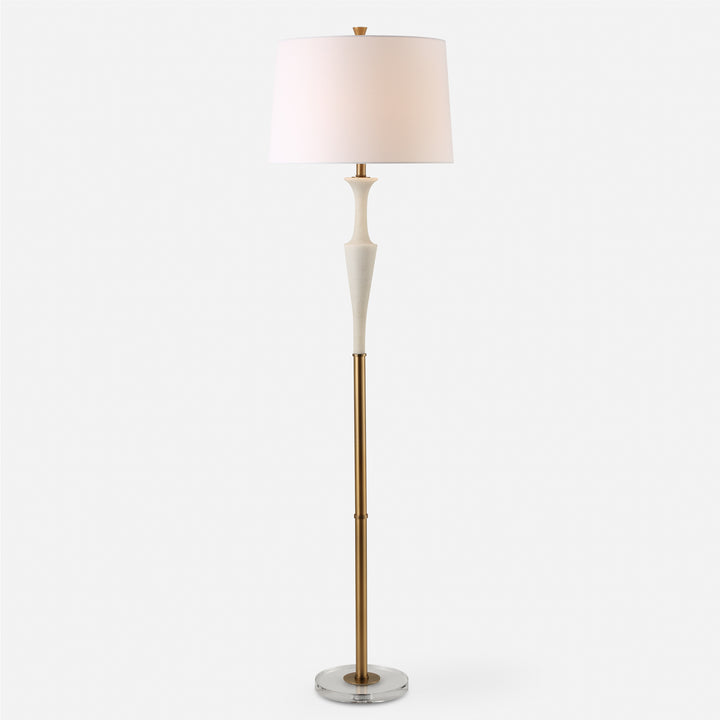 American Home Furniture | Uttermost - Colette White Stone Floor Lamp