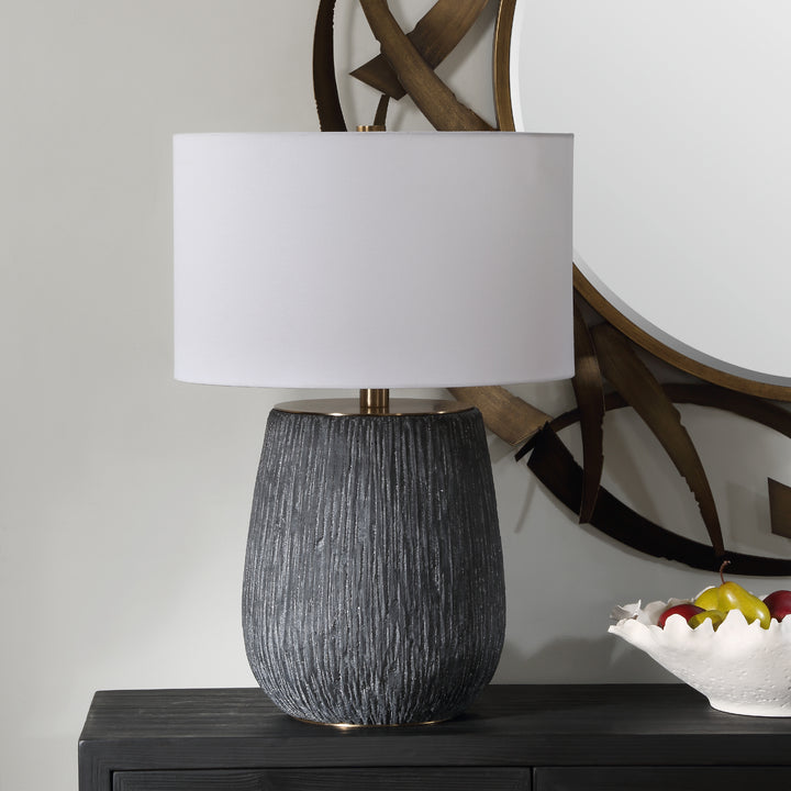 American Home Furniture | Uttermost - Americana Aged Black Table Lamp