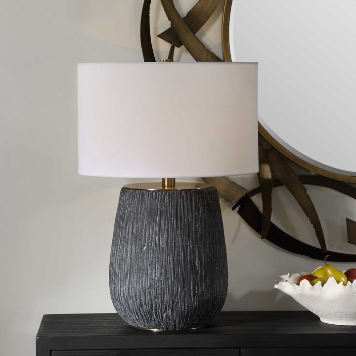 American Home Furniture Uttermost Americana Aged Black Table Lamp