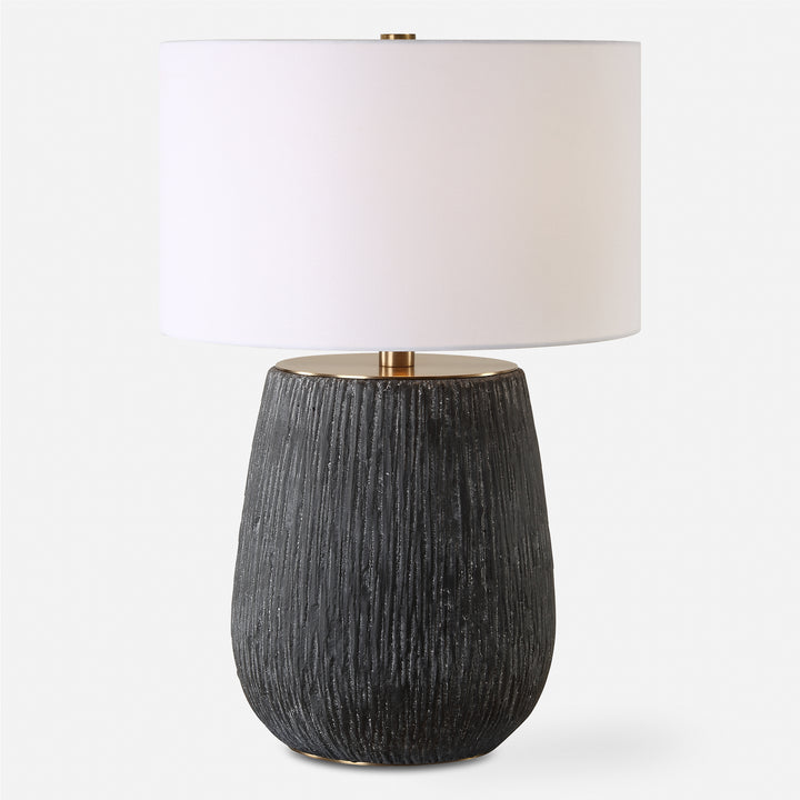 American Home Furniture | Uttermost - Americana Aged Black Table Lamp