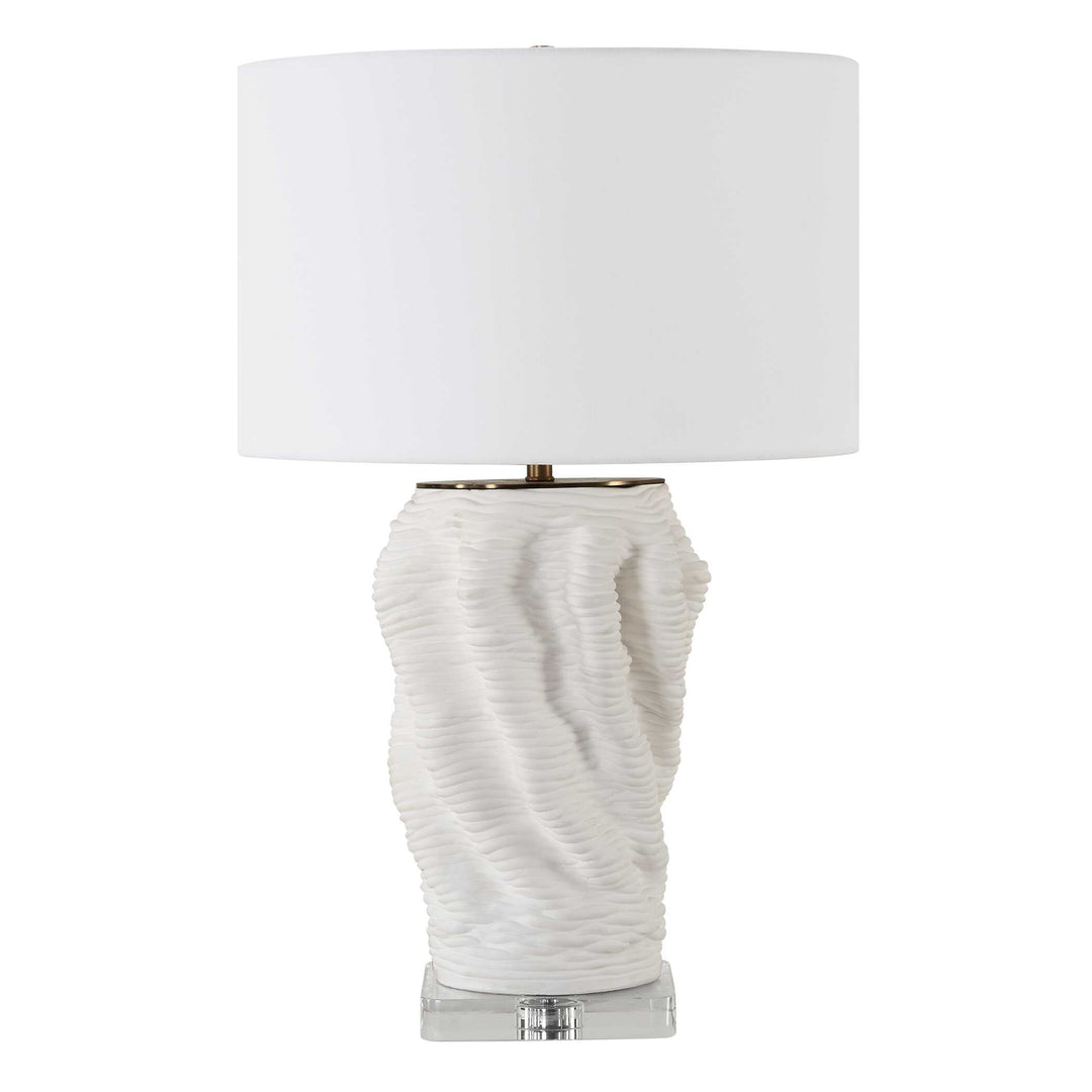 American Home Furniture Uttermost Stratified White Table Lamp