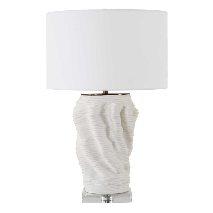 American Home Furniture Uttermost Stratified White Table Lamp