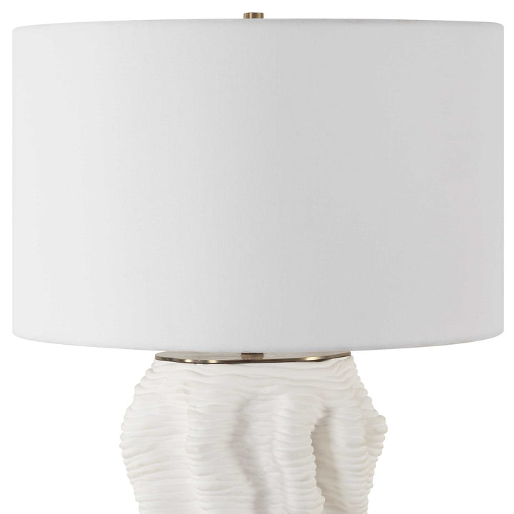 American Home Furniture Uttermost Stratified White Table Lamp