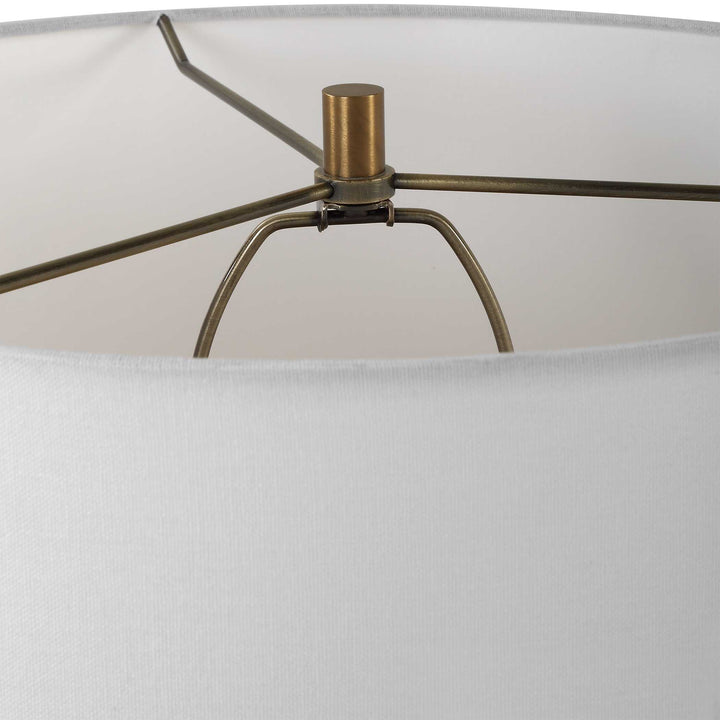 American Home Furniture Uttermost Stratified White Table Lamp