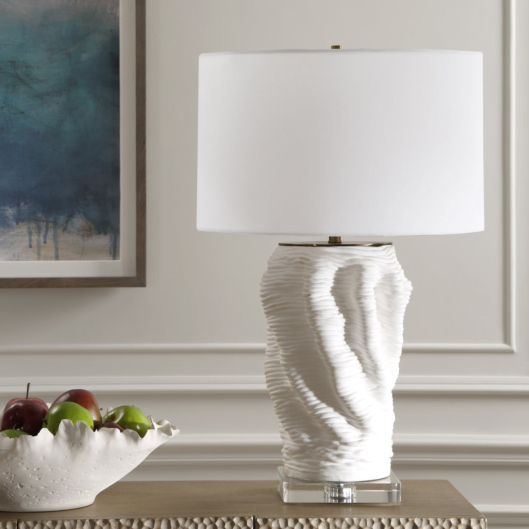 American Home Furniture | Uttermost - Stratified White Table Lamp