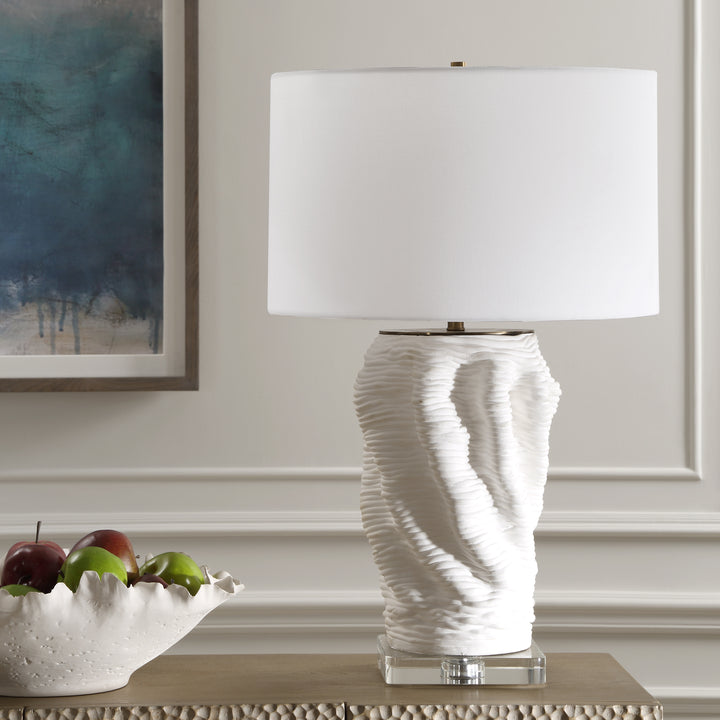 American Home Furniture | Uttermost - Stratified White Table Lamp