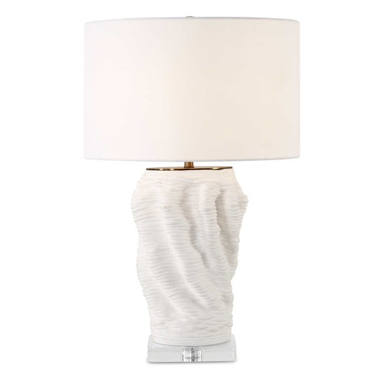 American Home Furniture Uttermost Stratified White Table Lamp