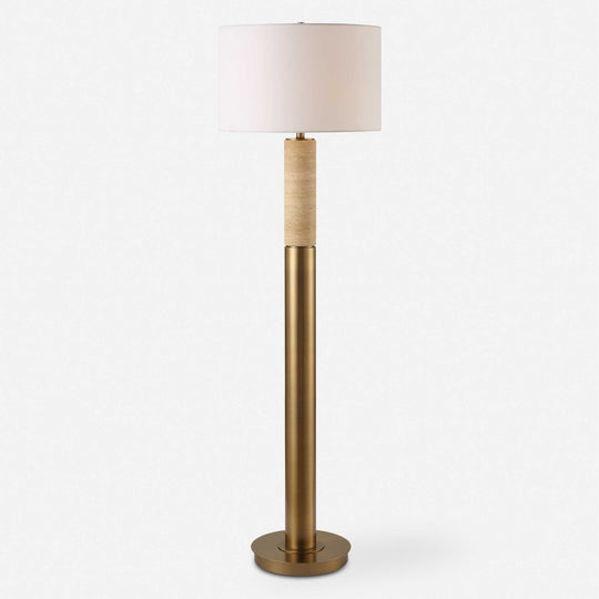 American Home Furniture Uttermost Knox Travertine Floor Lamp