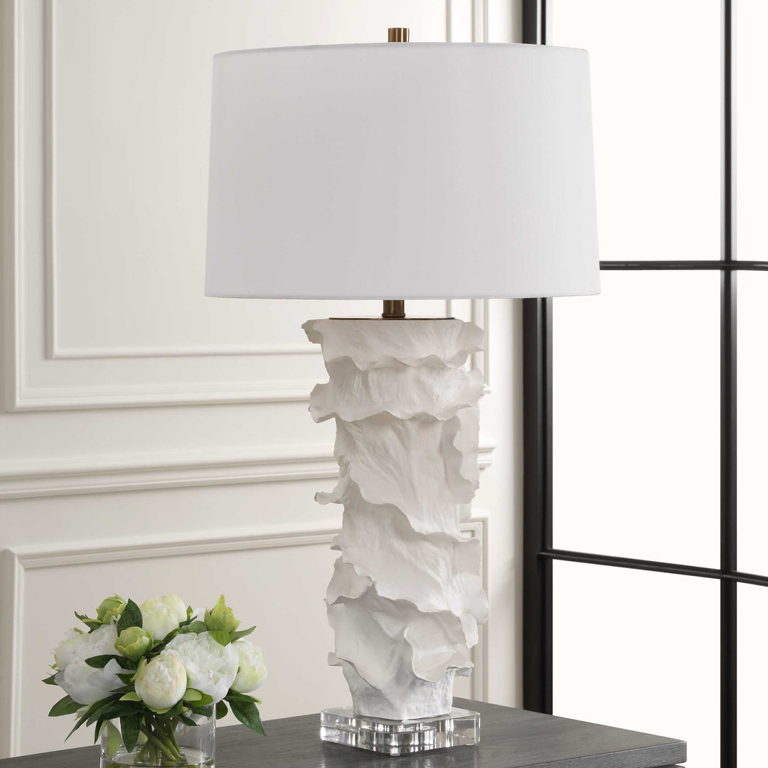 American Home Furniture Uttermost Wisp White Table Lamp