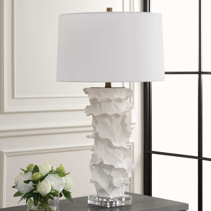 American Home Furniture Uttermost Wisp White Table Lamp