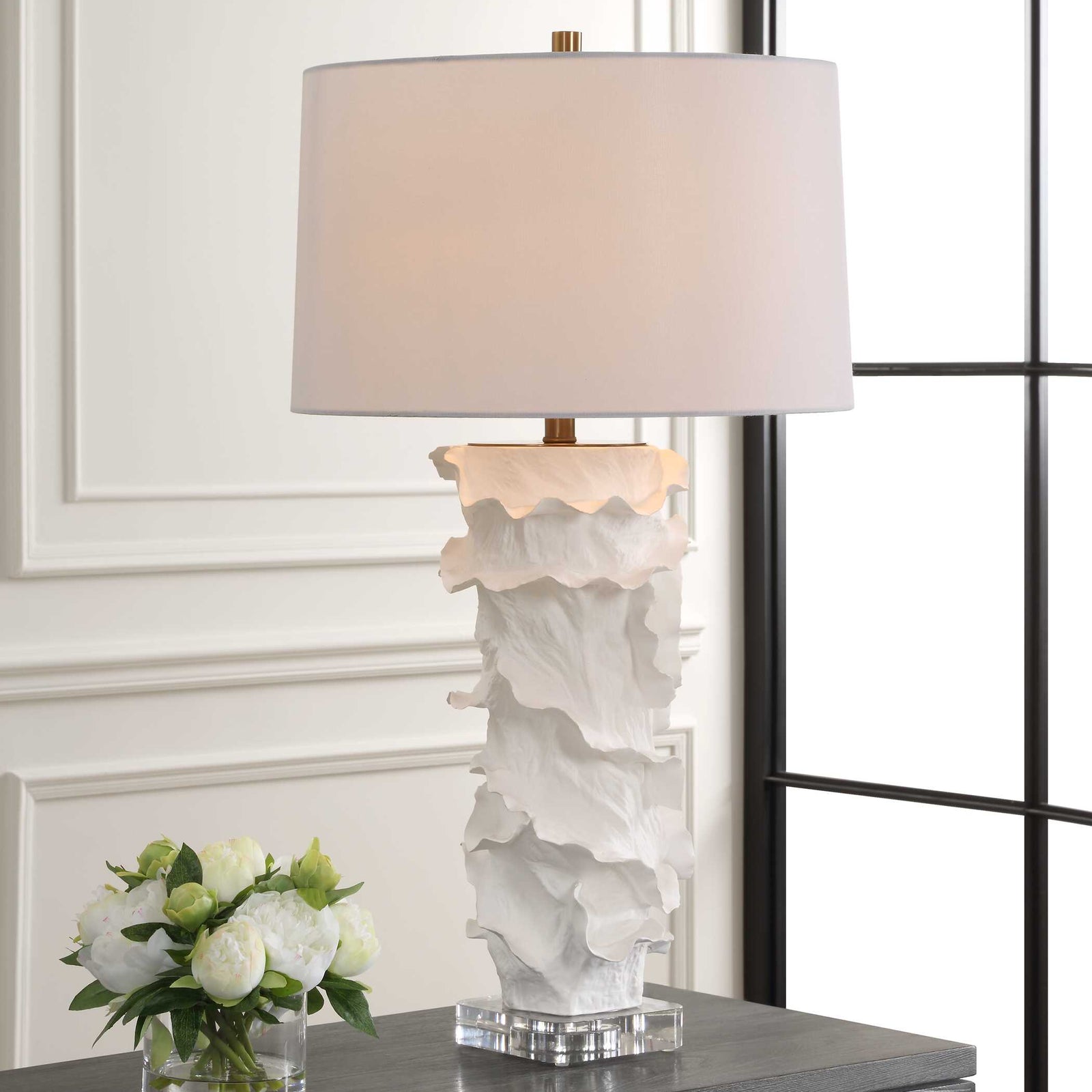 American Home Furniture Uttermost Wisp White Table Lamp