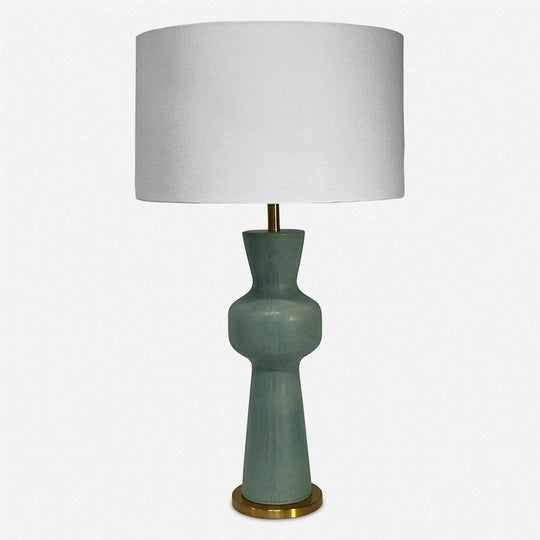 American Home Furniture Uttermost Pollard Slate Green Table Lamp