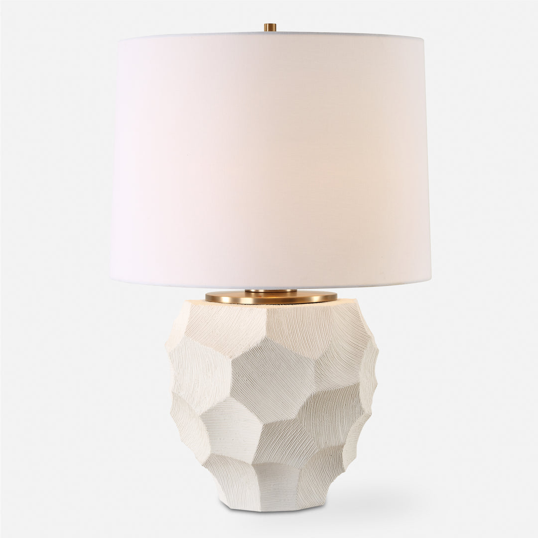 American Home Furniture | Uttermost - On Edge Chalk White Table Lamp