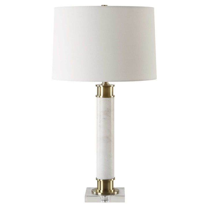 American Home Furniture Uttermost Plinth White Marble Table Lamp