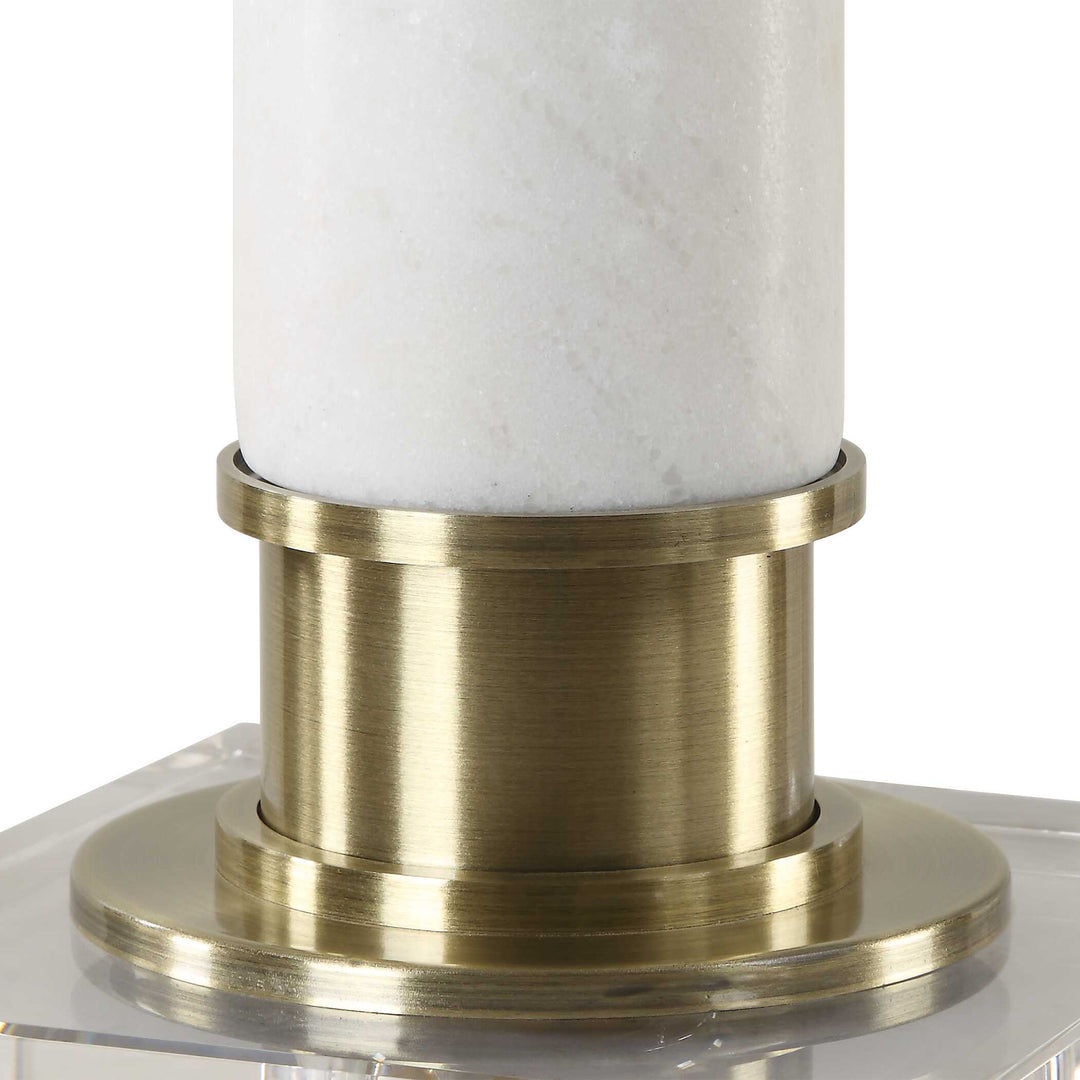 American Home Furniture Uttermost Plinth White Marble Table Lamp