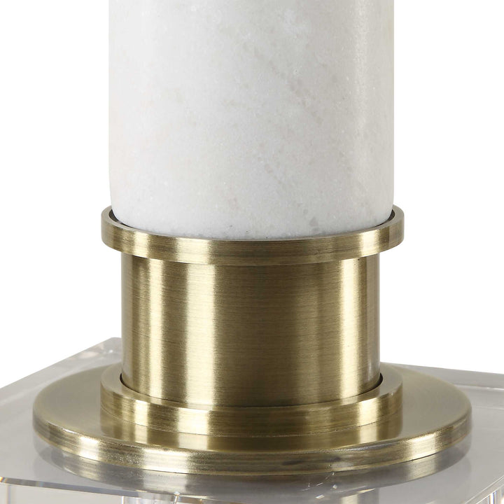 American Home Furniture Uttermost Plinth White Marble Table Lamp