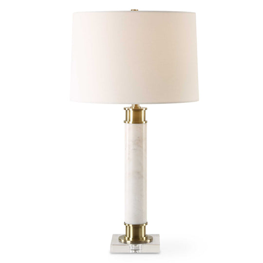 American Home Furniture Uttermost Plinth White Marble Table Lamp