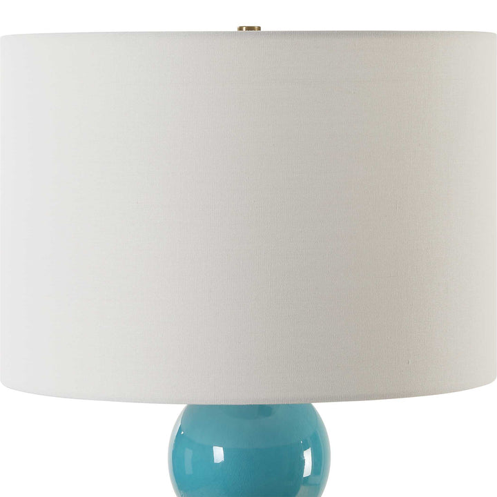 American Home Furniture Uttermost Palawan Blue Glaze Table Lamp