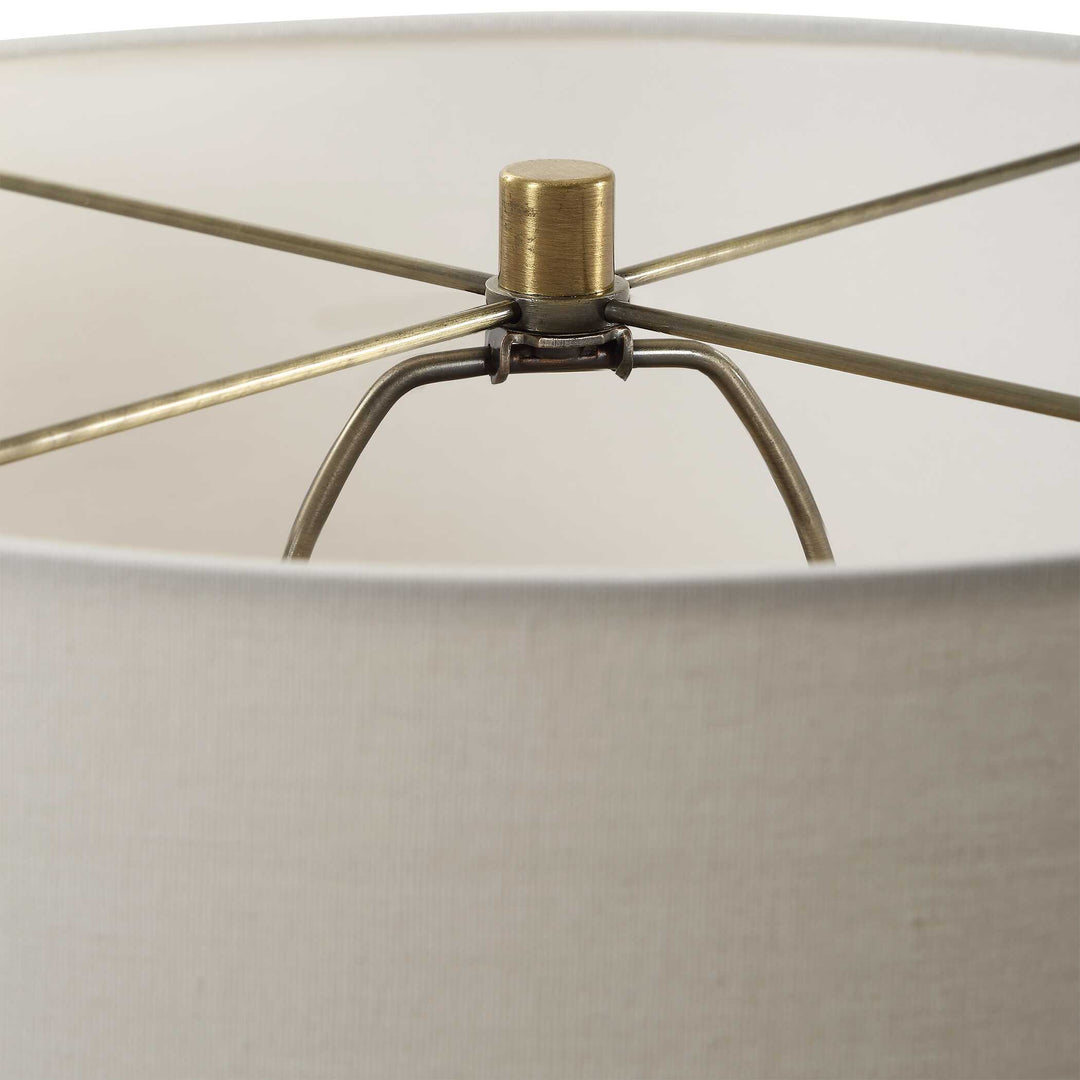 American Home Furniture Uttermost Palawan Blue Glaze Table Lamp