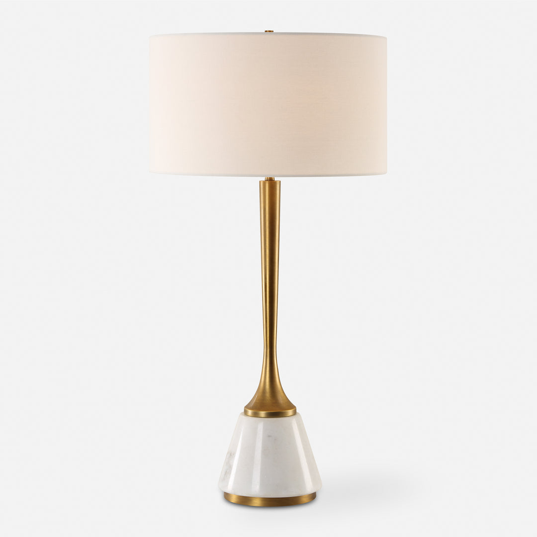 American Home Furniture | Uttermost - Avola White Marble Table Lamp