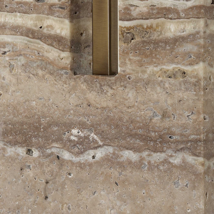 American Home Furniture Uttermost Turning Point Travertine Table Lamp