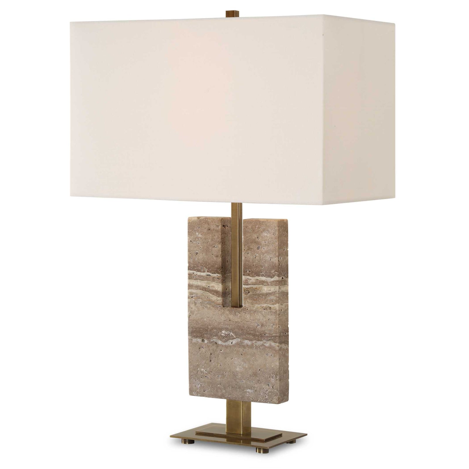 American Home Furniture Uttermost Turning Point Travertine Table Lamp