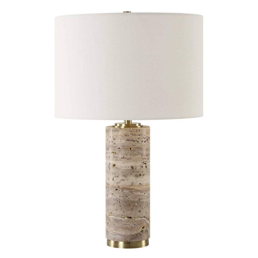 American Home Furniture Uttermost Cortado Travertine Table Lamp