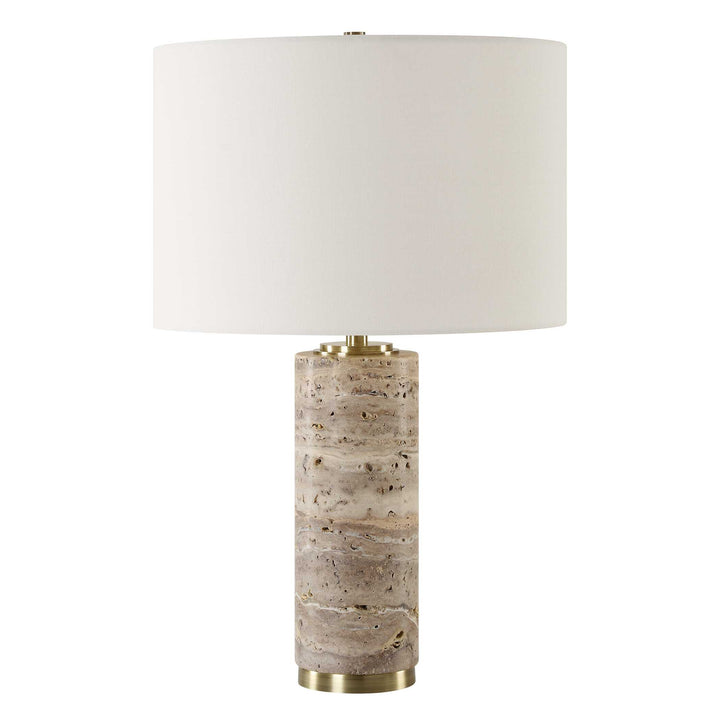 American Home Furniture Uttermost Cortado Travertine Table Lamp