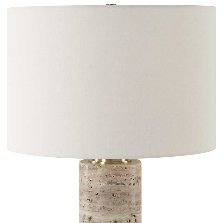 American Home Furniture Uttermost Cortado Travertine Table Lamp