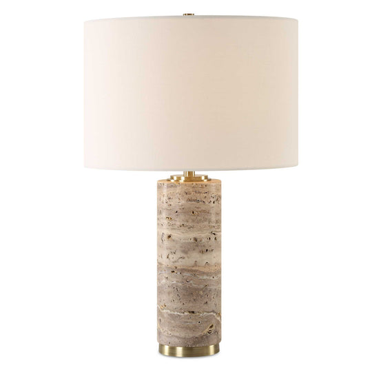 American Home Furniture Uttermost Cortado Travertine Table Lamp