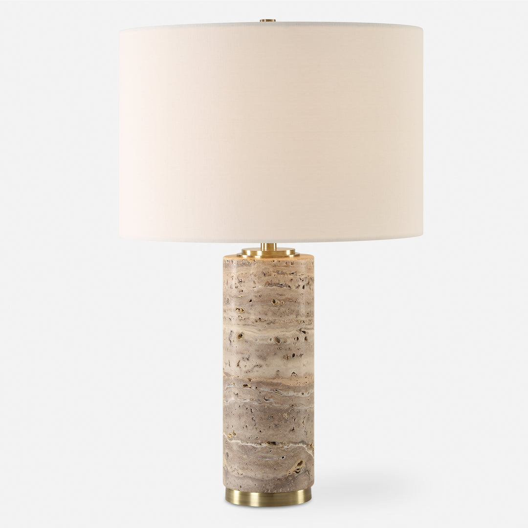 American Home Furniture | Uttermost - Cortado Travertine Table Lamp