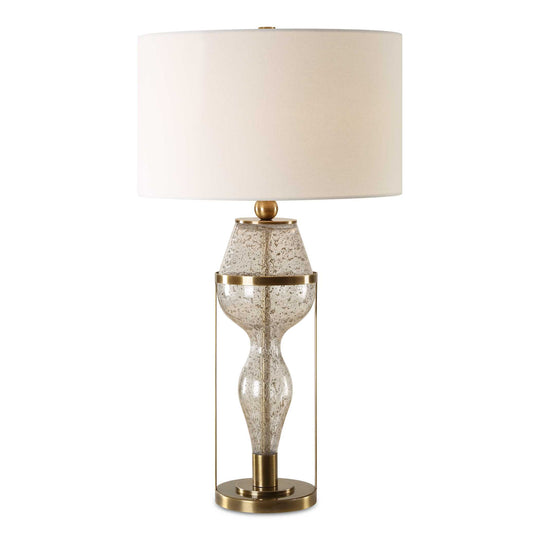 American Home Furniture Uttermost Out Of Time Seeded Glass Table Lamp