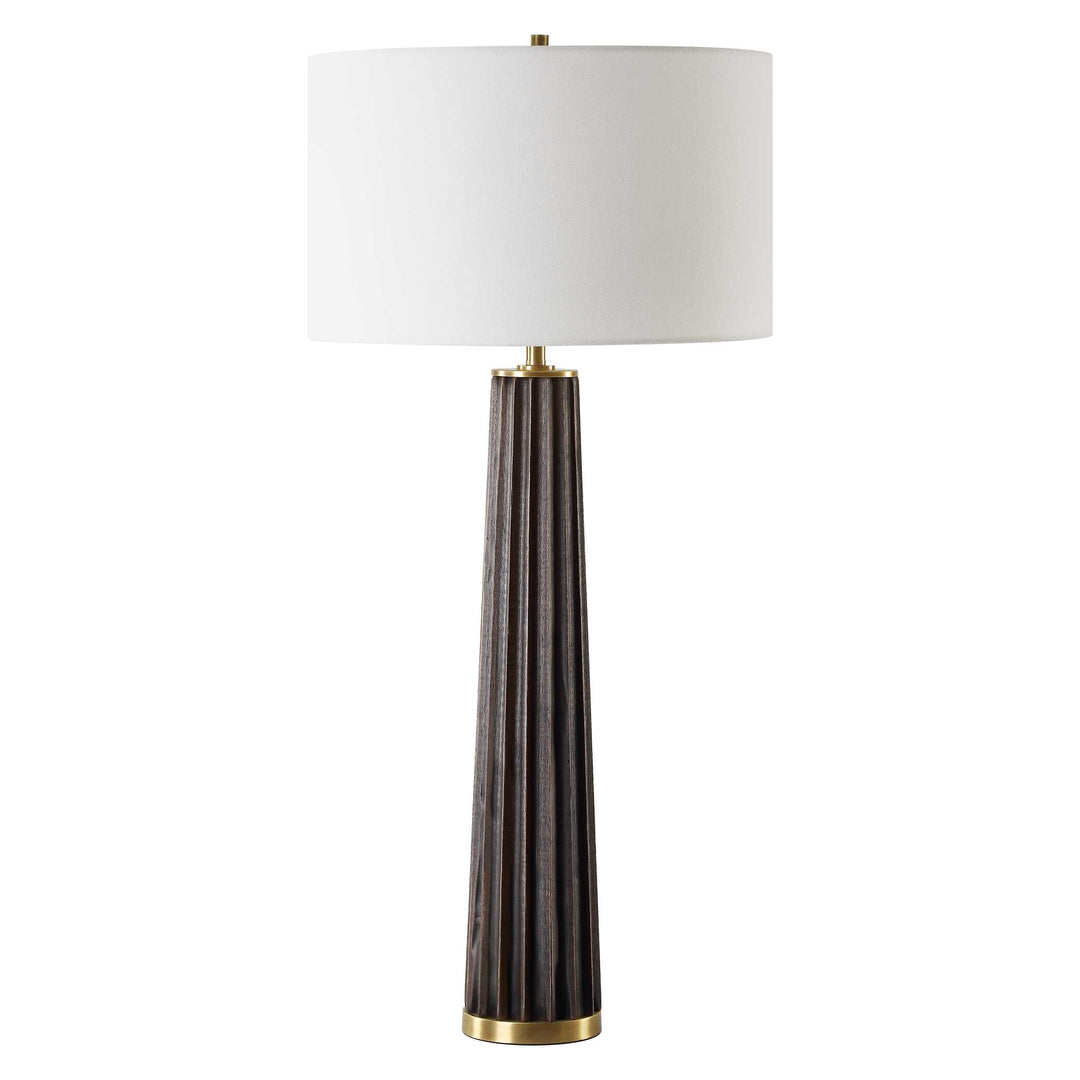 American Home Furniture Uttermost Forage Dark Scalloped Table Lamp