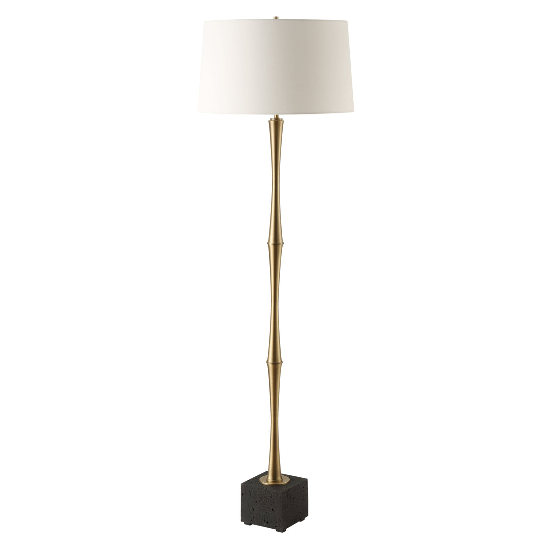 American Home Furniture | Uttermost - Shino Antique Brass Floor Lamp